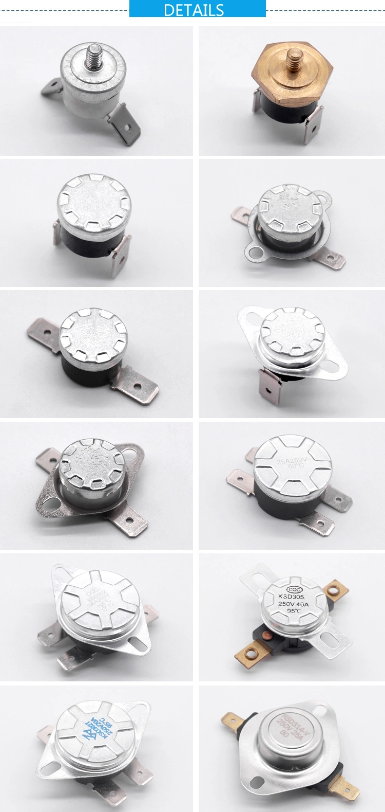 10A 15A 125V 250V Kst-207 Thermostat for Electric Iron Oven Pan